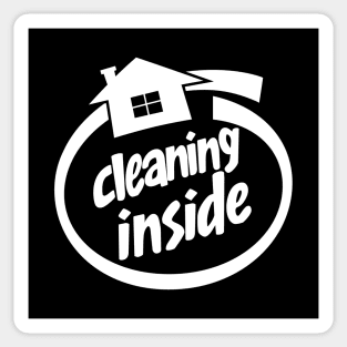 Funny House Spring Cleaning Logo Parody Sticker